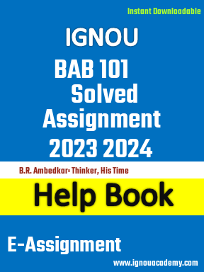 IGNOU BAB 101 Solved Assignment 2023 2024